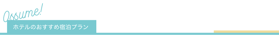 ホテルのおすすめ宿泊プラン