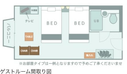 ツインルーム間取り