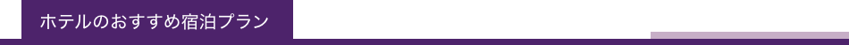 ホテルのおすすめ宿泊プラン