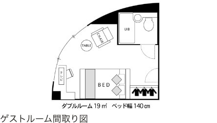 ダブルルーム間取り