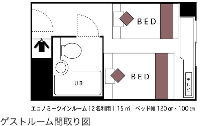 シングルルーム間取り