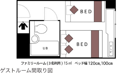 ファミリーツインルーム間取り