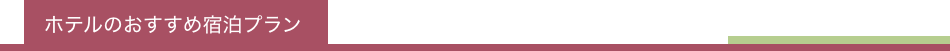 ホテルのおすすめ宿泊プラン