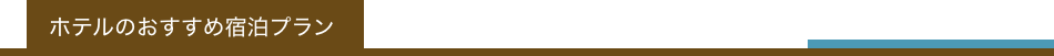 ホテルのおすすめ宿泊プラン
