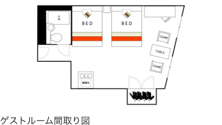 デラックスツインルーム間取り