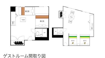 ツインルーム間取り