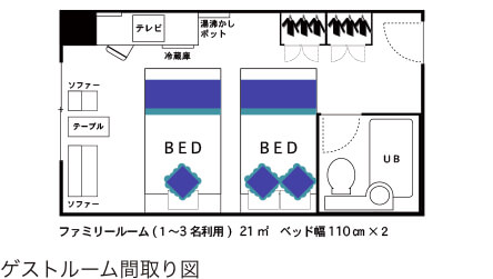 ファミリーツインルーム間取り