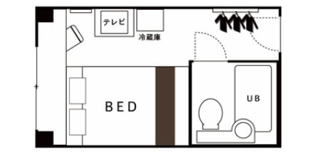 セミダブルルーム間取り