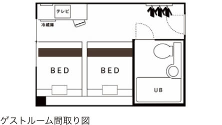 ツインルーム間取り