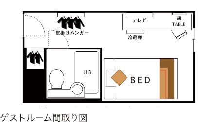 セミダブルルーム間取り