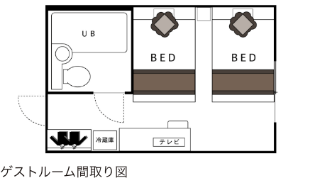 ツインルーム間取り