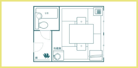 和室(6畳)間取り