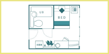 セミダブルルーム間取り