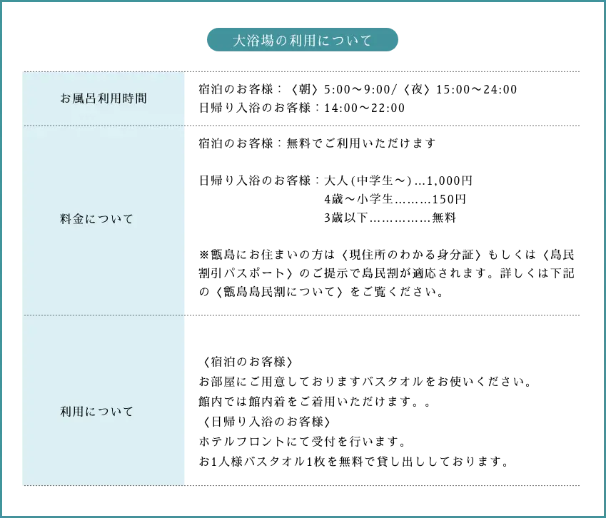 大浴場について
