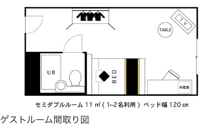 セミダブルルーム間取り