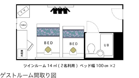 ツインルーム間取り
