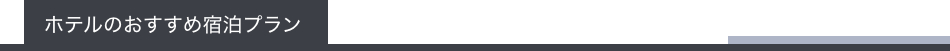 ホテルのおすすめ宿泊プラン