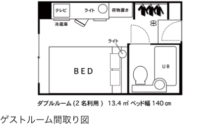 ダブルルーム間取り