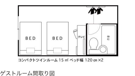 ダブルルーム間取り