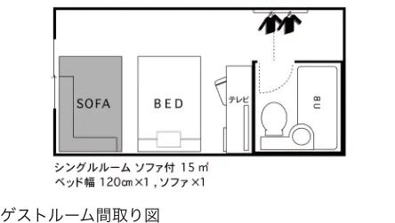 シングルルーム間取り