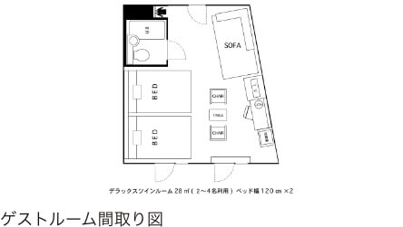デラックスツインルーム間取り
