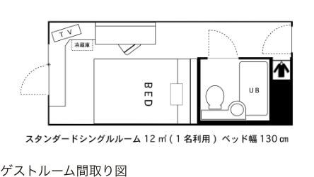 スタンダードシングルルーム間取り