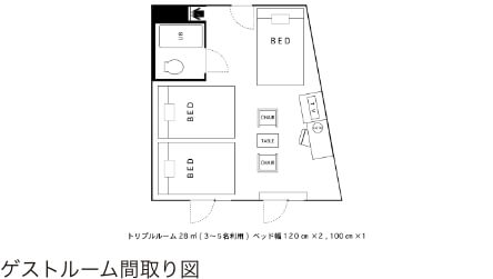トリプルルーム間取り