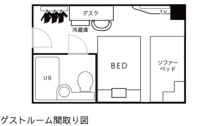 コンフォートシングルルーム間取り