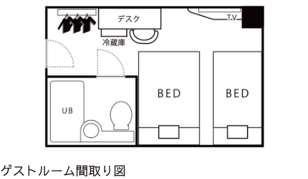 ツインルーム間取り