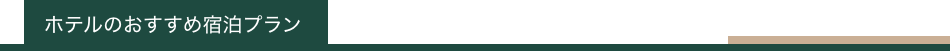ホテルのおすすめ宿泊プラン