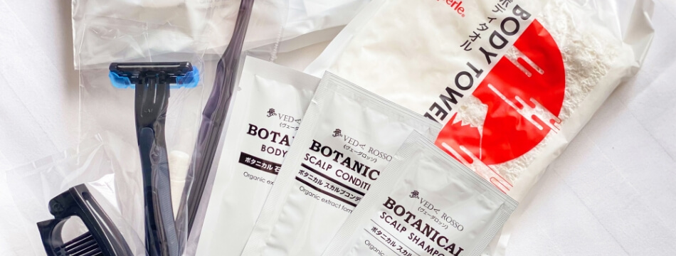 部屋着とアメニティ