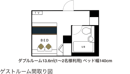 ダブルルーム間取り