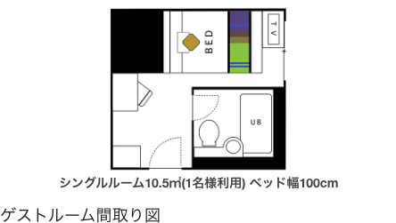 シングルルーム間取り