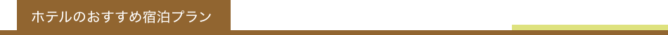 ホテルのおすすめ宿泊プラン