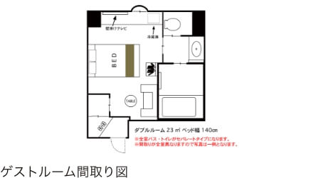 ダブルルーム間取り