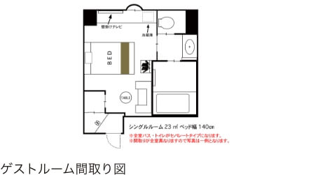 シングルルーム間取り