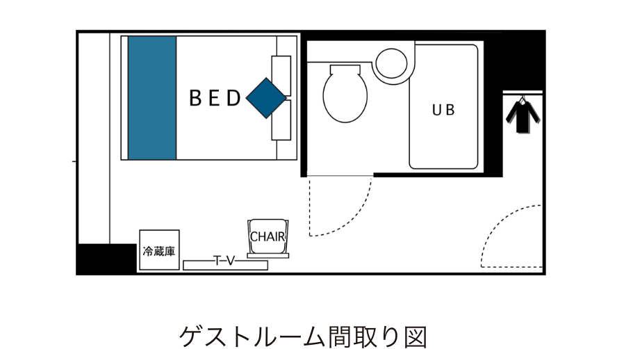 セミダブルルーム間取り