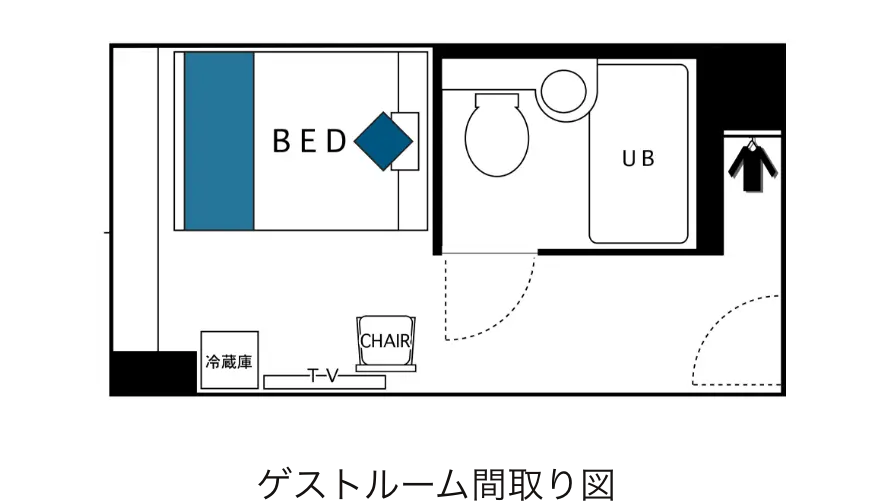 シングルルーム間取り