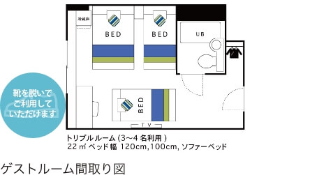 トリプルルーム間取り