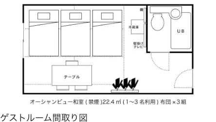 オーシャンビュー和室間取り
