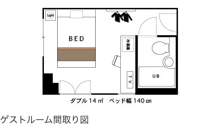 ダブルルーム間取り