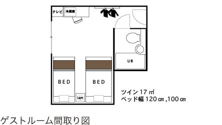ツインルーム間取り