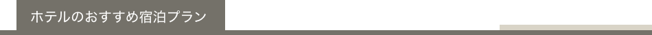 ホテルのおすすめ宿泊プラン