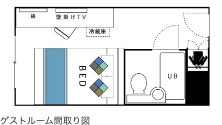セミダブルルーム間取り