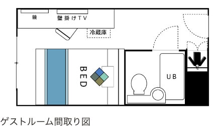 シングルルーム間取り
