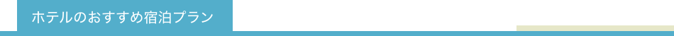 ホテルのおすすめ宿泊プラン