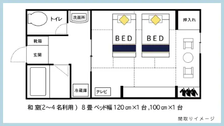シンプル和モダンルーム間取り
