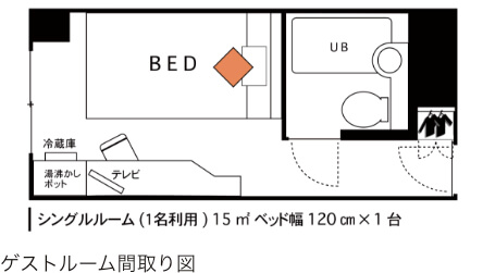 シングルルーム間取り