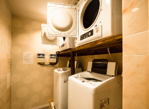 長期利用もコインランドリー完備